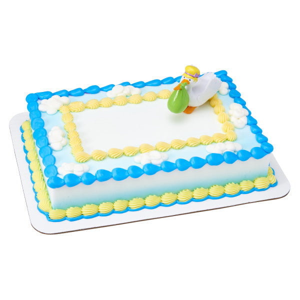 Customizable Blue Delivery Stork Cake