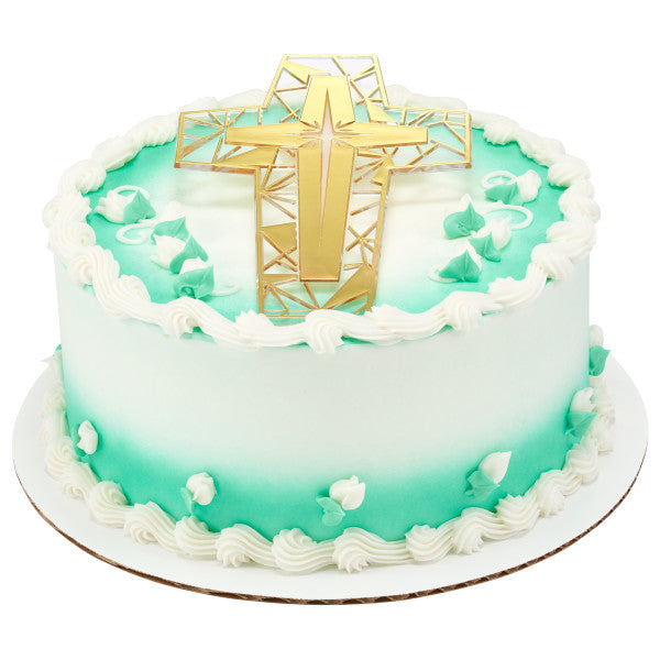 Customizable Stained Glass Cross Cake