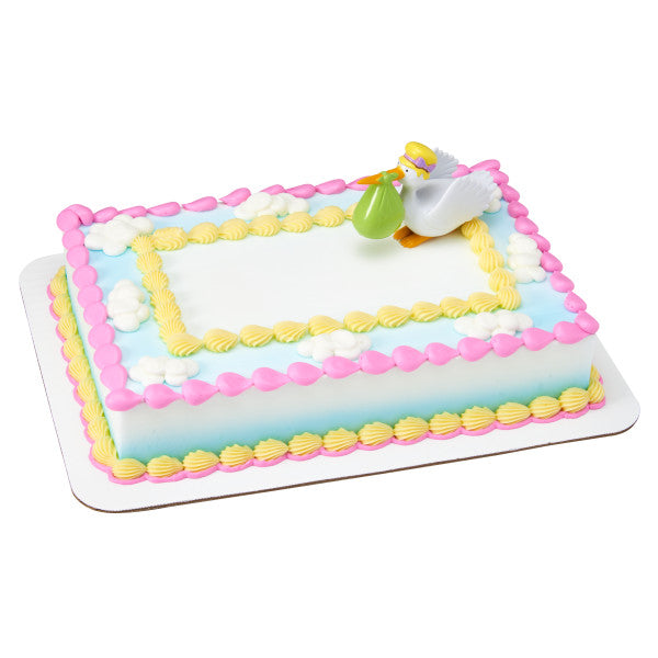 Customizable Pink Delivery Stork Cake